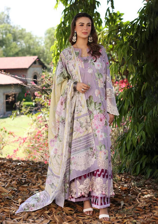 Elaf Chikankari Ocean Blossoms-Mauve Suit