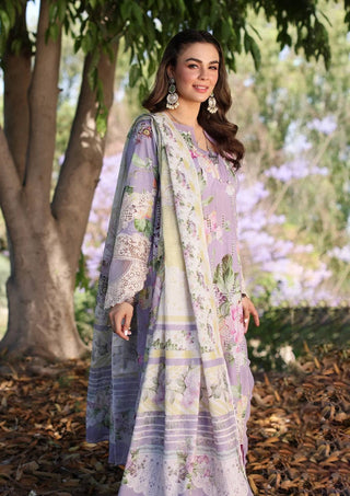 Elaf Chikankari Ocean Blossoms-Mauve Suit