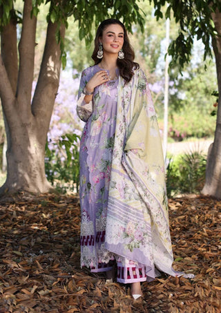 Elaf Chikankari Ocean Blossoms-Mauve Suit