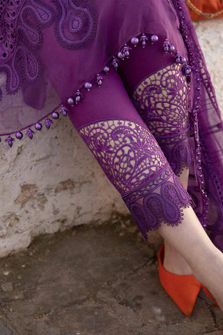 Maria B Luxury Lawn -Purple Cutwork Suit