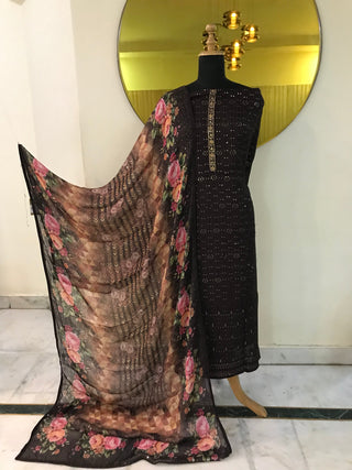 Siron C Designer Unstitched Embroidered Georgette Collection – Festive Elegance