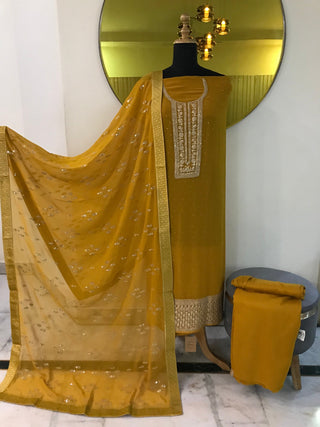 Siron C Designer Unstitched Embroidered Georgette Collection – Festive Elegance