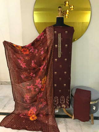 Siron C Designer Unstitched Embroidered Georgette Collection – Festive Elegance