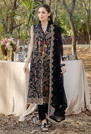 Adan Libas Embroidered Lawn Collection -Black Suit