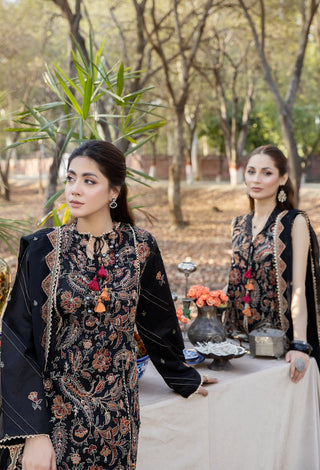 Adan Libas Embroidered Lawn Collection -Black Suit