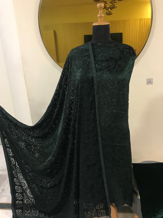 Palachi Velvet Pakistani Style- Deep Green Suit