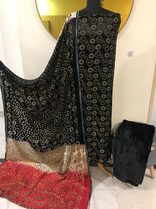 Palachi Velvet Pakistani Style- Navy Blue Suit