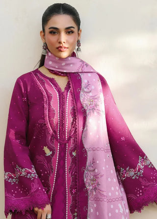 Qalamakar Q Print Collection - Magenta Suit