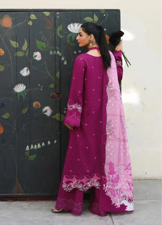 Qalamakar Q Print Collection - Magenta Suit
