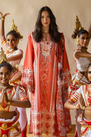 Mushq Luxury Lawn Manaram Spring Summer 25- Starry Side