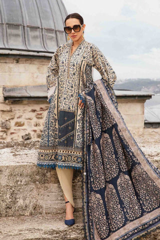 Maria B M Prints Fall Winter Collection - Embroidered Cambric/Linen Material Suits