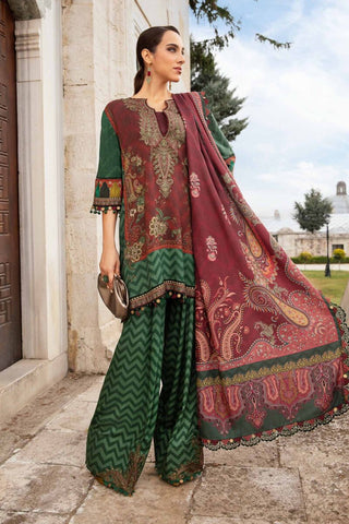 Maria B M Prints Fall Winter Collection - Embroidered Cambric/Linen Material Suits