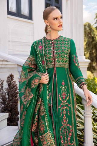 Maria B Sateen Embroidered Collection -Green Suit