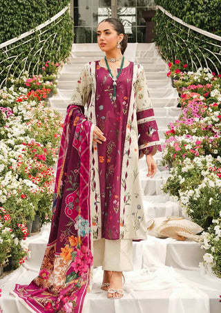 Maroon Twilight Ties Lawn Suit- Elaf Prints Collection 2024