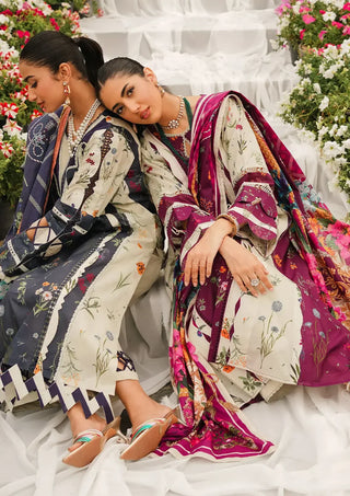 Maroon Twilight Ties Lawn Suit- Elaf Prints Collection 2024