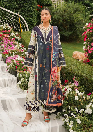 Breeze Together Purple Lawn Suit- Elaf Prints Collection 2024