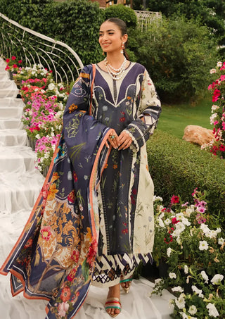 Breeze Together Purple suit set with a lawn shirt and voile dupatta
