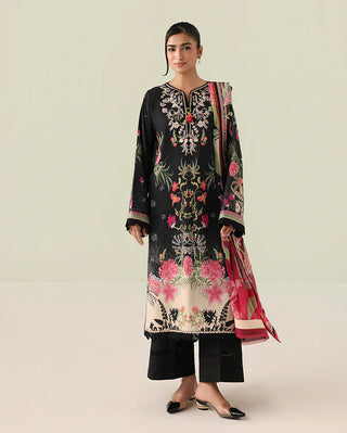 Roheenaz Rosette Lawn Collection-Black Suit