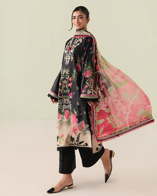 Roheenaz Rosette Lawn Collection-Black Suit