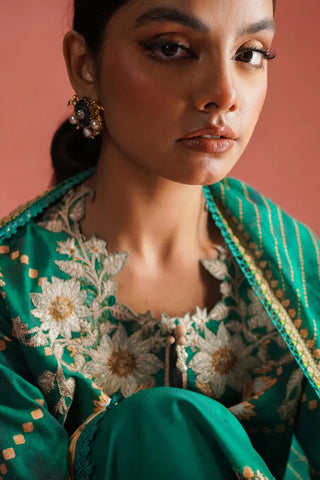 Sana Safinaz Mahay Summer Embroidered Collection -Bottle Green Suit