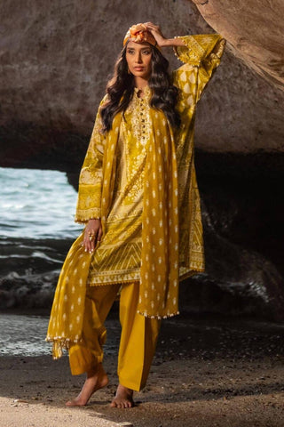 Sana Safinaz Mahay Spring Embroidered Collection -Mustard Suit