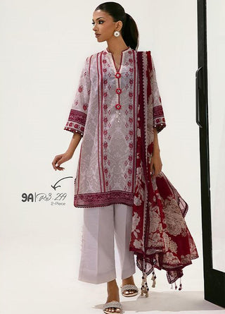 Sana Safinaz Embroidered Lawn 2-Piece Unstitched Suit - Summer Elegance