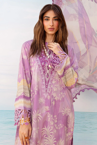 Nureh Gardenia Embroidered Collection-Purple Suit