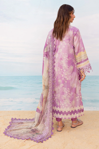 Nureh Gardenia Embroidered Collection-Purple Suit