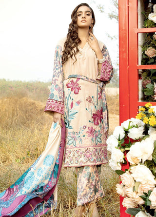 Tehzeeb by Riaz Arts – Embroidered Leather Peach Collection