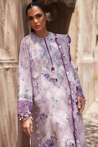 Elan Lawn 25 Embroidered Collection- Lavneder Suit