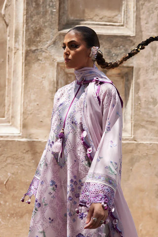 Elan Lawn 25 Embroidered Collection- Lavneder Suit