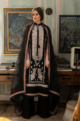 Sobia Nazir Luxury Lawn Collection- Black Unstitched Suit