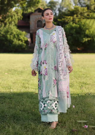 Elaf Chikankari Celestial- Light Green Suit