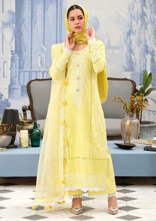 Eshaal Mishkaat Lawn Eid Edition- Lemon Suit