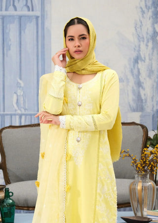 Eshaal Mishkaat Lawn Eid Edition- Lemon Suit