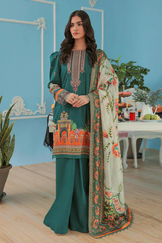 Faiza Faisal FNF Basic Design - Digital Printed Lawn Cotton with Embroidered Patches | Summer Elegance