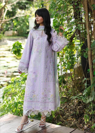 Qalamkar Q Prints Lawn Collection- Lavender Suit