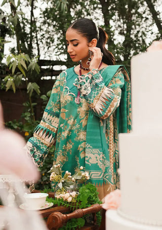 Chic Teal Green Lawn Suit- Elaf Prints Collection 2024