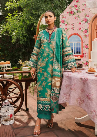 Chic Teal Green Lawn Suit- Elaf Prints Collection 2024