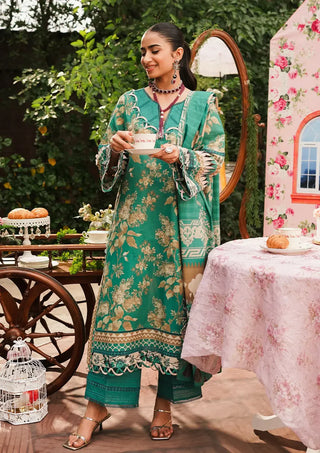 Chic Teal Green Lawn Suit- Elaf Prints Collection 2024