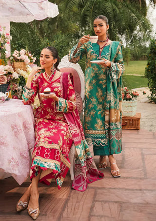 Chic Teal Green Lawn Suit- Elaf Prints Collection 2024