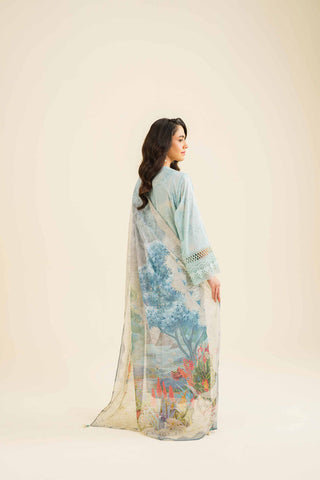 2 Piece Set in Light Blue- Nishat Linen 2024 Collection