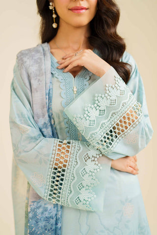 2 Piece Set in Light Blue- Nishat Linen 2024 Collection