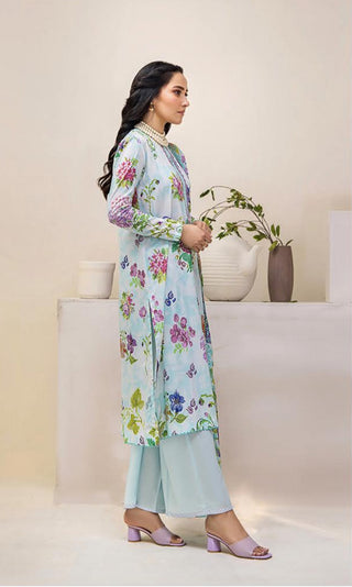 Premium Mahajal Collection 2024 by Gulljee-  Light Blue Suit