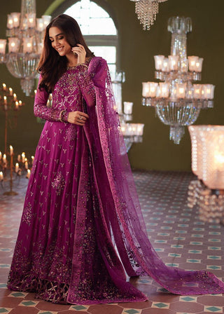 Mushq Festive Chiffon Suit- Magenta Pink