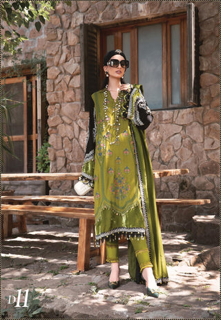 Maria B Linen Winter Collection: Embroidered Linen Shirt with Dupatta