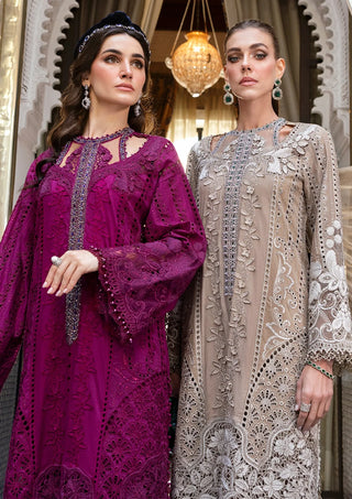 Maria B Lawn Collection-Magenta Suit