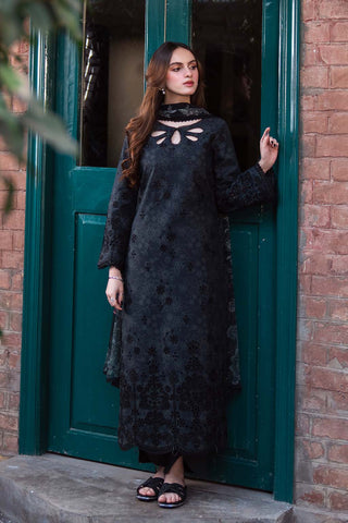Neeshay Printkari Lawn Suit- Black Obsidian