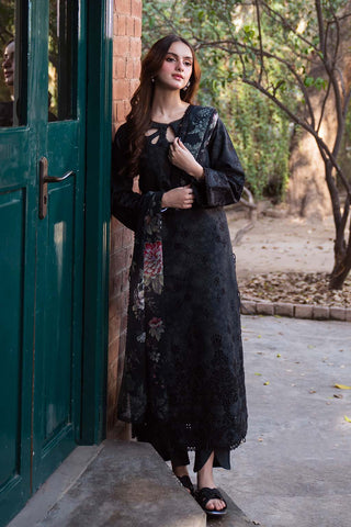 Neeshay Printkari Lawn Suit- Black Obsidian