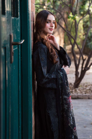Neeshay Printkari Lawn Suit- Black Obsidian